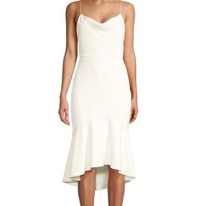 Alice + Olivia Adrina Cowlneck MIDI dress